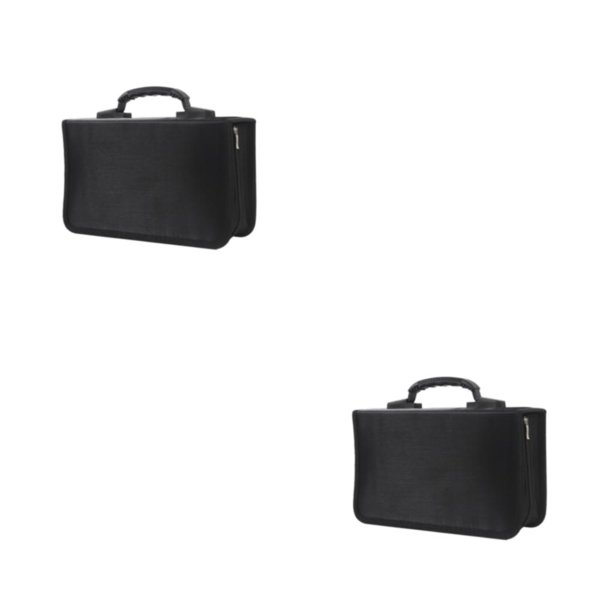 Naiovety Clasificación fácil con carpeta de CDDVD con organizador de gran capacidad Caja de CD de almacenamiento Soporte de tela Negro 40 Negro 40 piezas 2Conjunto