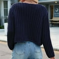 thumbnail image 5 of Women'S Long Sleeve Cropped Knit Cardigan 2025 Casual Button Down Crochet Sweater Tops with Pockets Tibet S, 5 of 7