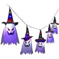 thumbnail image 1 of Halloween Decoration Witch Hats String Lights Ghost Hanging Lamp Hanging Lighted, 1 of 5