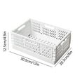 thumbnail image 3 of Hovmgk Desktop Folding Storage Basket, Portable Snack, Stationery, and Fruit Basket Organizer, Plastic Sorting Storage Box with Mesh Ventilation, Collapsible for Convenient Home Organization, 3 of 6