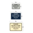 thumbnail image 2 of Signs ByLITA Classic Framed, Please Do Not Flush Feminine Products, Tissues, Baby Wipes, Cotton Swabs, Paper Towels, Diapers or Trash. Thank you, Sign (Blue) - Small, 2 of 6