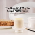 thumbnail image 4 of Radicaln Marble Butter Keeper With Lid 4 inches White Handmade Stone Butter Dish for Gifts and Kitchen Counter Décor, French Butter Crock With Water and Butter Container, Spreadable Butter Holder, 4 of 7