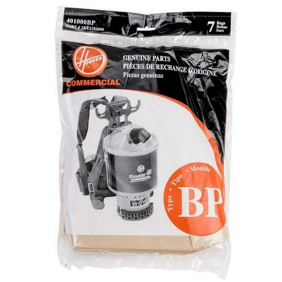 Replacement Part For Hoover & Back Pack Vacuum Type BP Bags 7 Pk - 401000BP, 1KE2103000