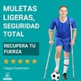 thumbnail image 3 of Par de Muletas para Adulto Ajuste Telescópico (Color Gris) | Soporta hasta 160 kg (MEDIANA), 3 of 10