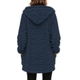 thumbnail image 6 of Women's Warm Fleece Jackets Zip Up Oversized Hooded Double-sided Velvet Long Sleeved Versatile Jacket Top, 6 of 6