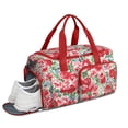 thumbnail image 2 of Women Men Gym Bag,Pioneer Flower Floral Print Pattern Small Duffle Bag Spend the Night Bags for Women with Shoes Compartment Washbag,Detachable Shoulder Strap,19.7x8.3x11 Inches, 2 of 5