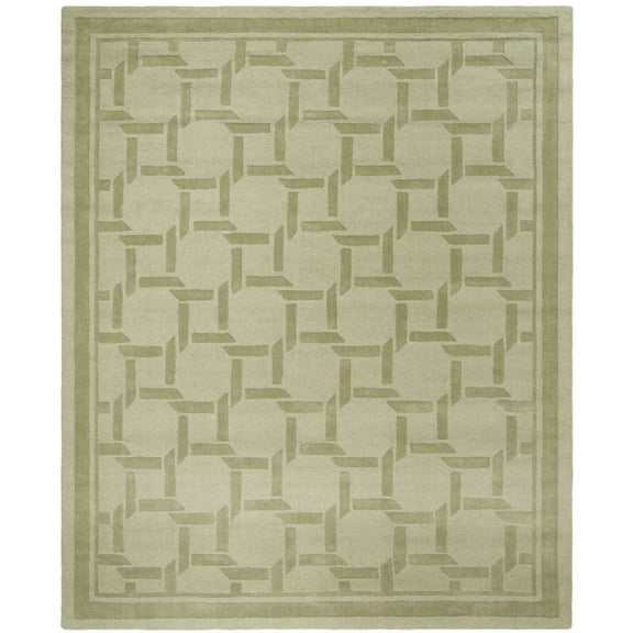 SAFAVIEH Martha Stewart Resort Weave Geometric Wool Area Rug, Pumpkin Seed, 5' x 8'