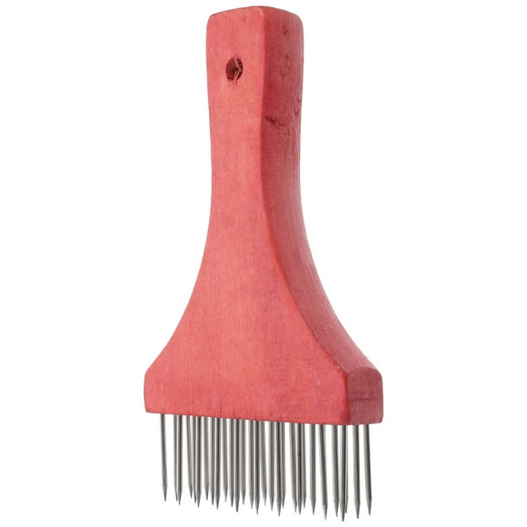 Steak Pork Chop Widen Loose Needle Stainless Steel Tenderizer Steak Maker Wood Handle Steak Meat Loosening Machine Portable Meat Props for Home Shop Kitchen