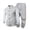White, variant on Men’s Two Piece Tracksuit Set Casual Bomber Jacket and Jogger Pants with Striped Print Athletic Style Outfit