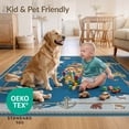 thumbnail image 4 of ODIKA 8'x10' Ultra-Soft Area Rug, Map Playroom Ocean Voyage Icons Nautical Frame Large Flowing Dynamic None Washable, Bare feet friendly, Silk-Touch for Bedroom, Under Sectional, 4 of 7