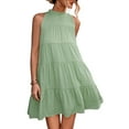thumbnail image 3 of Vestido con lazo en la espalda, vestido sin mangas de cuello alto para mujer, vestido con cuello halter, elegante y moderno, 3 of 6