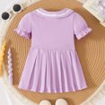 thumbnail image 4 of Larisalt Toddler Baby Girl Polo Dress Short Sleeve Button Dresses Kids Girls Summer Cute Clothes Size 12M-4T, 4 of 4