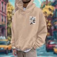 thumbnail image 3 of CONZONE Men's Hoodies Long Sleeve Pullover Hoodie for Men Rose Graphic Y2K Hooded Sweatshirts With Pocket, 3 of 7