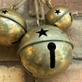 thumbnail image 2 of SHENGXINY Christmas Bell Decoration Clearance Christmas Bell Brass Cow Shabby Style Rustic Metal Hanging Giant Cow Bells Decor Gold, 2 of 8