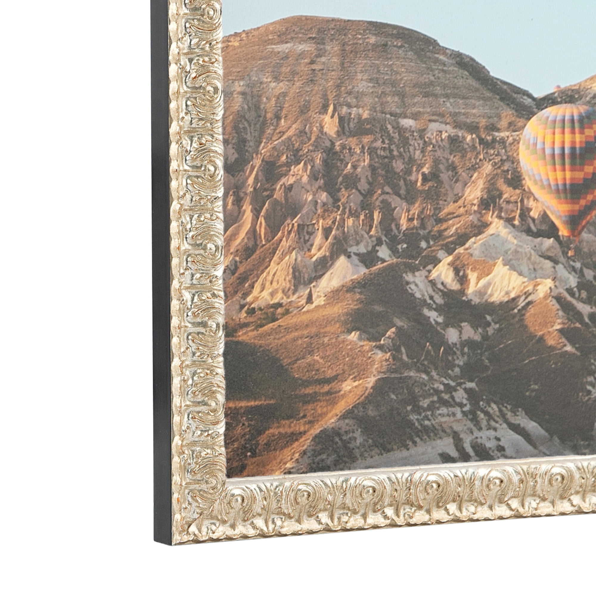 ArtToFrames 18" x 24" 1" wide - Silver Thin Picture Frame, 18x24 inch Silver Wood Poster Frame (WOM-4904), 4 Pack