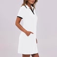 thumbnail image 6 of Womens Polos Dresses Casual Summer Shirts Dress Short Sleeve V Neck Tennis Golf Mini Shift Dresses 2025 Fashion Vacation Travel Skirts Outfit, 6 of 9