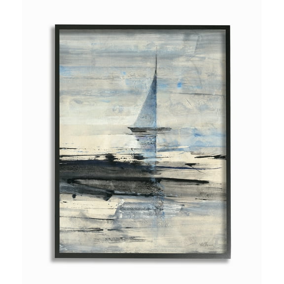The Stupell Home Decor Collection Abstract Sailing Oversized Framed Giclee Texturized Art