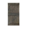 thumbnail image 3 of Islife K Style Series 42in.X 84in.Smoky Gray Finished DIY Solid Wood Sliding Barn Door Slab, 3 of 4