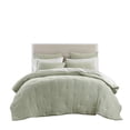 thumbnail image 3 of Premium Cotton Bedding Sets 3Piece King Size Quilt with Embroidery Sage, 3 of 11