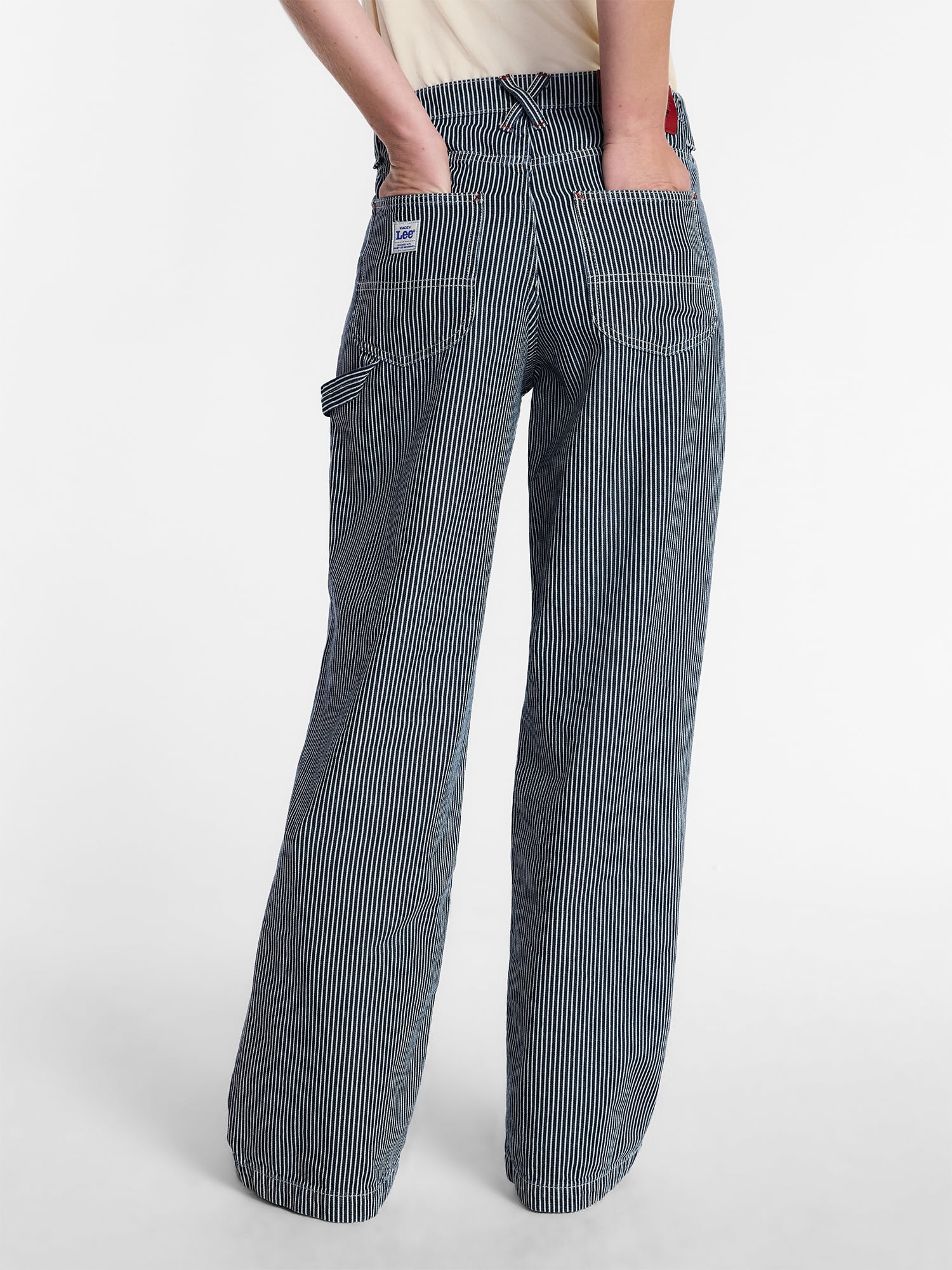 Kacey Lee Women's Mid Rise Loose Carpenter Jeans, Sizes 0-18