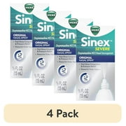 (4 pack) Vicks Sinex Severe Original Nasal Spray, Decongestant Medicine, Relief from Stuffy Nose due to Cold or Allergy, & Nasal Congestion, Sinus Pressure Relief, 0.5 fl oz