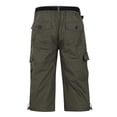 thumbnail image 3 of Dpytoraw Men's Casual Solid Color Work Pants Fashionable Pants Men's Cropped Pants Green, 3 of 5