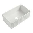 thumbnail image 3 of Stainless Steel Kitchen Sink Fireclay 33" L X 20" W Farmhouse Kitchen Sink with Grid and Strainer,Undermount Kitchen Sink, 3 of 8