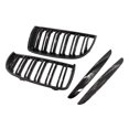 thumbnail image 5 of For BMW 3 Series E90 E91 2005-2008 Car Front Bumper Grille Racing Grills Grilles Matte/Gloss Black Dual Slats, 5 of 6