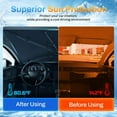 thumbnail image 2 of EIMELI Windshield Sun Shade Car  [2023 Newest]  Ice Crystal Nano Reflector  Block up to 99% of UV Rays  Heat Reduction  Durable Structure  Fiberglass Material  Car Umbrella Sun Shade Viso, 2 of 7
