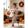 thumbnail image 4 of Aideaone 2-Piece Toddler Boys Halloween Pajamas Set Kids Pjs Long Sleeve Tees & Pants Printed Kids Sleepwear 2-6T, 4 of 7