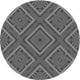 thumbnail image 1 of Ahgly Company Indoor Round Patterned Battleship Gray Area Rugs, 4' Round, 1 of 6