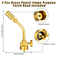 thumbnail image 3 of 2Pcs Brass Flame Propane Torch Head Gas Welding Torch Head Nozzle Propane Torch Tip Fuel By Propane Cylinder Bottle, 3 of 5