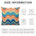 thumbnail image 5 of COMIO  Wave Design Decorative Throw Pillow Cover Multicolor Boho Pillow Covers, Colorful Abstract Retro Cushion Cover Square Outdoor Pillowcase for Home Couch Patio, 5 of 5
