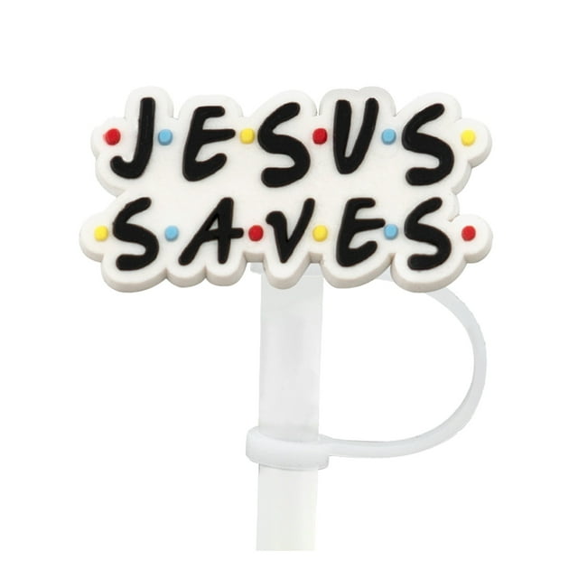 Biblical Christmas Design Silicone Straw Cover for StanleCup Reusable Drinking Lid Protector Accessories 80mm Topper Cap
