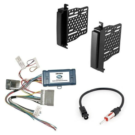 Jeep Grand Cherokee Stereo JEEP GRAND CHEROKEE DODGE DURANGEO 2011 -2013 ( SELECT MODELS ) AFTEMARKET CAR STEREO INSTALL KIT DASH MOUNTING KIT + RADIO REPLACEMENT INTERFACE + RADIO ANTENNA ADAPTER ()