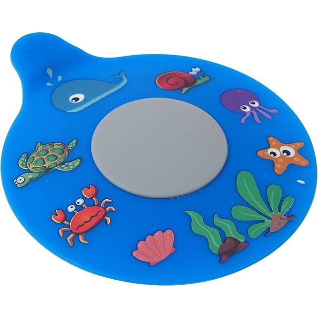 Tapón de drenaje para bañera, tapón de silicona para bañera, cubierta universal para drenaje de baño, regalo para bebés (tortuga azul)