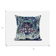 thumbnail image 5 of 20â€ Blue Aqua Flower Bloom Suede Throw Pillow, 5 of 5