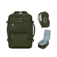 thumbnail image 2 of Business Travel Backpack Fits 17 Inch Laptop for Personal Item Bag 18x14x8 Clamshell Opening Carry on Laptop Backpack for Men with Wet Pocket, Green, 2 of 8