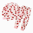 thumbnail image 4 of masbird Girls Boys Cotton Pajamas Long Sleeve Toddler Pjs Kids Sleepwear Sets 6-12 Months 12-24 Months 2t 3t 4t 5t 6t 7t 8t 9t Children(Pink,7-8 Y), 4 of 4