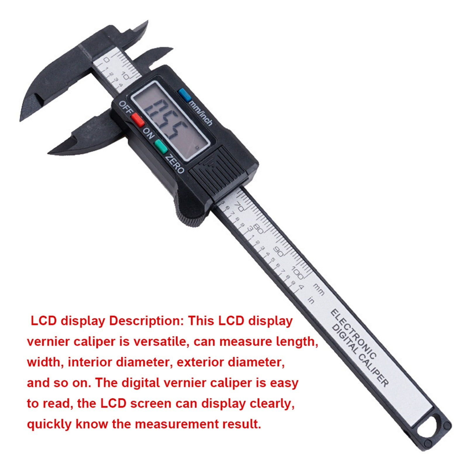 Digital Caliper Portable Electronic Vernier Caliper 100mm Calliper Micrometer Digital Ruler Measuring Tool 150mm 0.1mm ,Easy to Operate