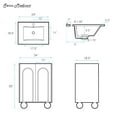 thumbnail image 5 of Plaisir II 24" Freestanding Bathroom Vanity in Brown Oak with Sink Top, 5 of 9