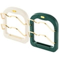 thumbnail image 1 of MasteelfCA 2pcs Pot Lid Organizer Punch Free Wall Mount Pot Lid Holder 2-layer Pot Cover Holder, 1 of 6