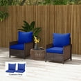 thumbnail image 2 of Outsunny Outdoor Chair Cushions with Backrest for Garden Furniture, Blue, 2 of 10