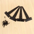 thumbnail image 2 of Bisagras de Puerta Resistentes de 8 Piezas de 6 Pulgadas Bisagras de Puerta con Bisagra de Cobertizo En T con Correa En T para Bisagras de Puertas de Madera (Negro), 2 of 5