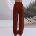 thumbnail image 5 of JJHGVB Linen Pants Women Palazzo Pants Womens Linen Beach Pants Casual Elastic High Waisted Wide Leg Loose Pants With Pockets Baggy Pants Butt Lifting Leggings Red L, 5 of 8