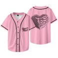 thumbnail image 1 of Omar Courtz Heart Baseball Jacket Tee Primera Musa Tour Merch Unisex V-neck Short Sleeve T-Shirts, 1 of 6
