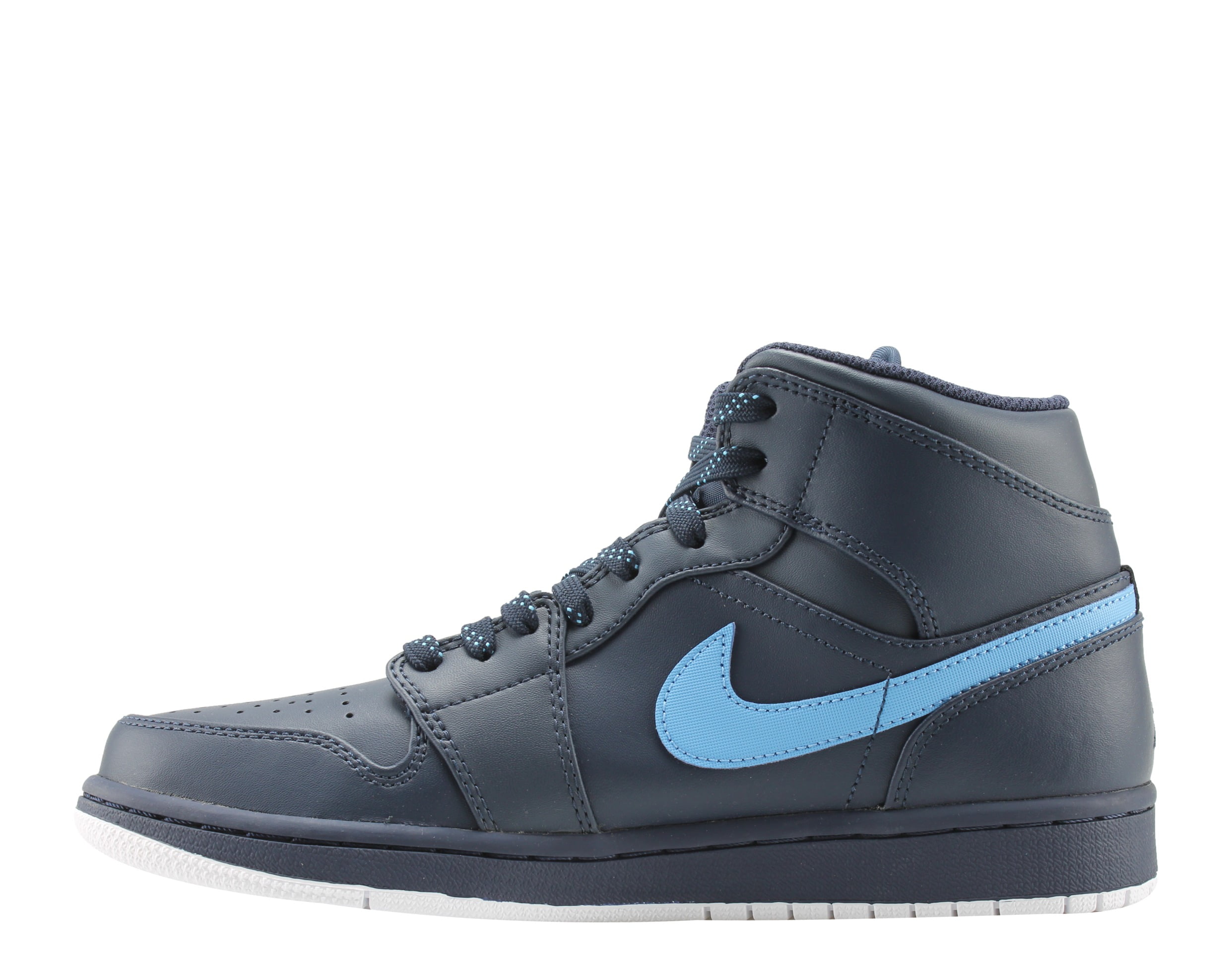 Air Jordan 1 Mid Men s Shoes Obsidian University Blue White 554724