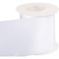 thumbnail image 2 of GFDYREE 4" Inch Double Faced Satin Ribbon White Solid Polyester Craft Ribbon - 25 Yards Perfect for Gift Wrapping, Crafts, Wreath, Wedding Party Ceremony Decoration, Floral Arrangement, Sewi, 2 of 7