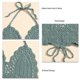 thumbnail image 4 of Crochet Bra Top Tied V Neck Soft Slim Hollow Out Fashion Halter Neck Knitted Bikini Top for Women, 4 of 5