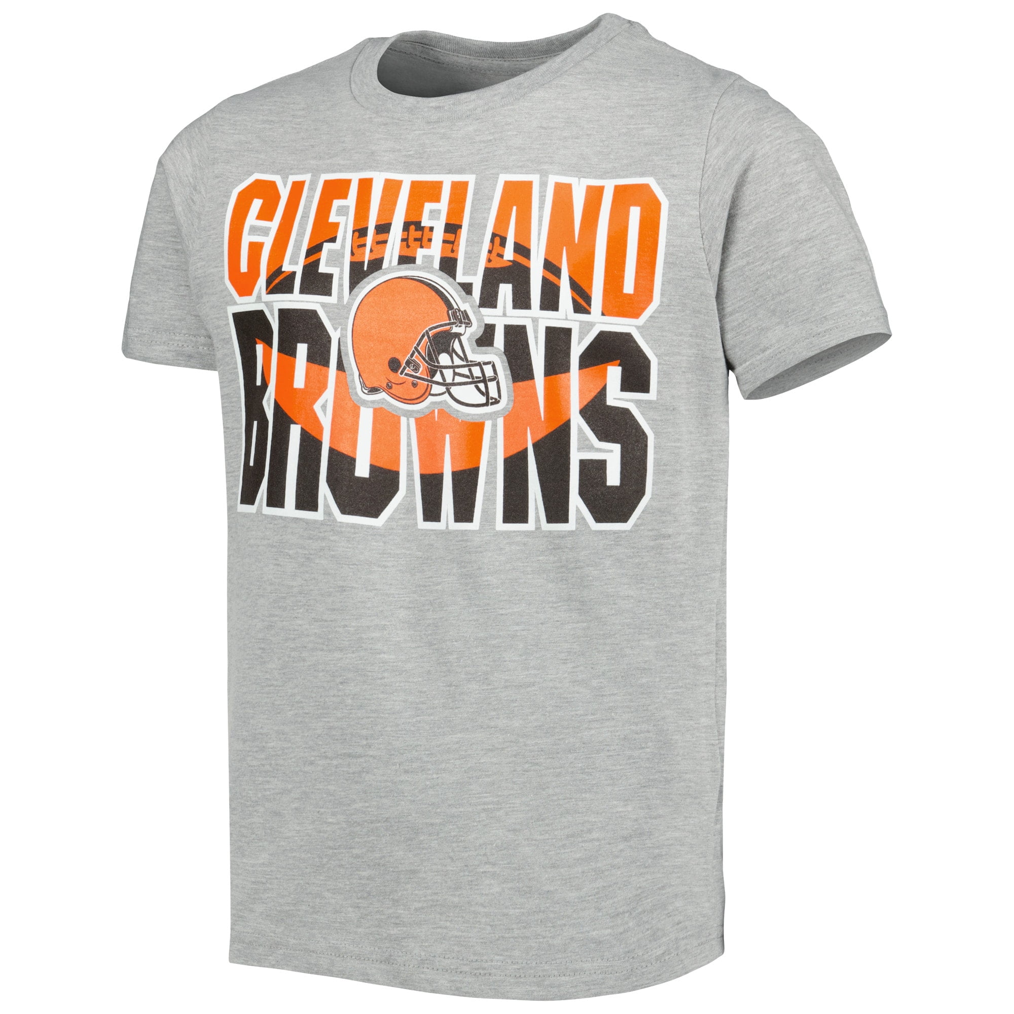 Youth Heather Gray Cleveland Browns Football T-Shirt 